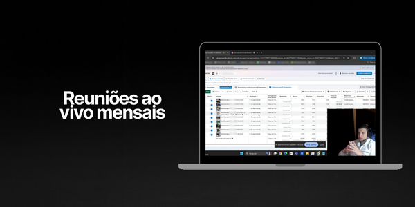 Mentorias ao vivo mensais